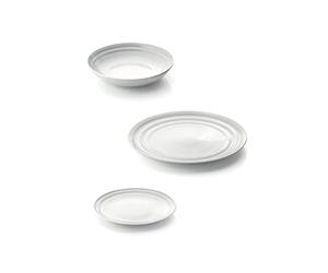 Guzzini 29970011 Set D'ASSIETTES pour 6 Personnes 'GOCCE', Porcelain, Bianco