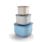 Guzzini 8008392306870 Kitchen Active Design Lot DE 3 RECIPIENTS HERMETIQUES Hauts, Multicolore (Assorted) 19,5 x 19,5 x 12,3 cm