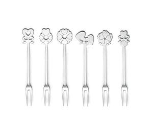 Guzzini Aperitivo Love Lot de 6 fourchettes en Acier Inoxydable 18/12 Argenté 20