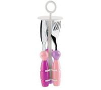 GUZZINI BIMBI BILLO CUTLERY SET PURPLE/PINK (JAPAN IMPORT) G