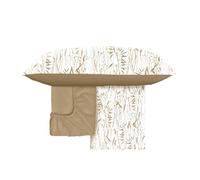 GUZZINI Botanical - Parure de Lit avec 1 Drap Housse 180x200 Coton 100% Bio Certifié OekoTex Antiacarien Hypoallergénique Respirant Surmatelas Haut 30 cm, 2 Taie Oreiller 50x80 et 1 Drap Plat 240x280