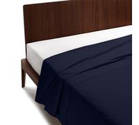 GUZZINI Classic - Drap Plat 2 Personnes 180x280 ou 1 Personne en 100% Coton Percalle Certifié OekoTex Frais et Respirant, Draps Housses Dessus de Lits pour Linge de Lit, Drap Housse Douce et Durable