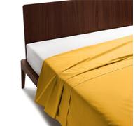 GUZZINI Classic - Drap Plat 2 Personnes 240x280 en 100% Coton Percalle Certifié OekoTex Frais et Respirant, Draps Housses Dessus de Lits pour Linge de Lit, Drap Housse Douce et Durable pour Lit Double