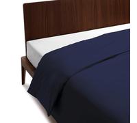 GUZZINI Classic - Housse de Couette 1 Personne 155x200 Coton 100% Percalle Certifié OekoTex Frais et Respirant, Sac Couette Lestée avec Rabat 40 cm, Couverture Lestée Housses de Couettes Linge de Lit