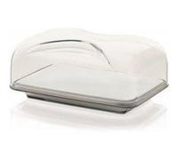 Guzzini Cloche à fromage rectangulaire Gocce 25,5×18×h11,5 cm Gris Ciel d'hiver