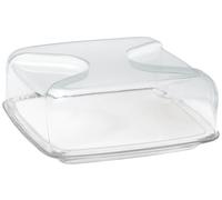 Guzzini, Cloche À Fromage Carrée Gocce, 25,5 x 25,5 x h11,5 cm Taille Unique Transparent