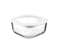 Guzzini - Kitchen Active Design, STORE&MORE GLASS, Récipient hermétique en verre pour réfrigérateur/congélateur/four à micro-ondes (L) - Transparent, 19,5 x 19,5 x h9,3 cm | 1900 cc - 11330211