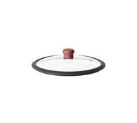 Guzzini - Cook&Color, Couvercle en Verre Bombé Ø24 cm pour Casseroles, Poêles, Sauteuses, Faitouts - Rouge Brique - 096875171