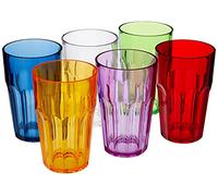 Guzzini Fratelli Happy Hour, lot de 6 grands gobelets, SAN 07230652, Couleurs/Décors Assortis