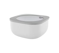 Guzzini Kitchen Active Design Boîtes Hermétiques Basses pour Réfrigérateur, Congélateur et Micro-ondes, Gris Foncé, 19,5 x 19,5 x 9,3 cm