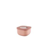 Guzzini - Kitchen Active Design, STORE&MORE BIO, Contenitore Ermetico Basso per Frigo/Freezer/Microonde (S) - Rosa Fiori di Pesco, 12,2 x 12,2 x h6,8 cm | 450cc - 170719251