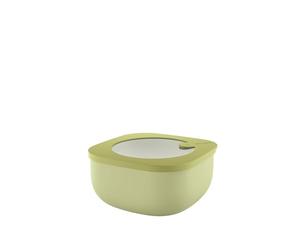 Guzzini - Kitchen Active Design, STORE&MORE BIO, Contenitore Ermetico Basso per Frigo/Freezer/Microonde (M) - Verde Avocado, 16 x16 x h7,8 cm | 975 cc - 170720253