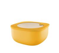 Guzzini - Kitchen Active Design, STORE&MORE BIO, Récipients hermétiques bas pour réfrigérateur/congélateur/four à micro-ondes (L) - Jaune Mangue, 19,5 x 19,5 x h9,3 cm | 1900 cc - 170721236