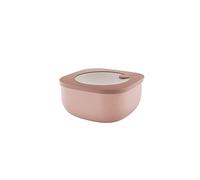 Guzzini - Kitchen Active Design, STORE&MORE BIO, Récipients hermétiques bas pour réfrigérateur/congélateur/four à micro-ondes (M) - Rose Fleur de Pêcher, 16 x16 x h7,8 cm | 975 cc - 170720251