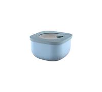 Guzzini - Kitchen Active Design, STORE&MORE, Récipient Hermétique Bas pour Réfrigérateur/Congélateur/Micro-onde (S) - Matt Celeste, 12,2 x 12,2 x h6,8 cm - 170700189