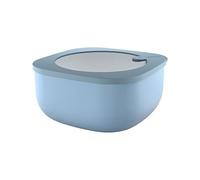 Guzzini - Kitchen Active Design, STORE&MORE, Récipient hermétique bas pour réfrigérateur/congélateur/micro-ondes (L) - Bleu clair, 19,5 x 19,5 x h9,3 cm | 1900 cc - 170704189