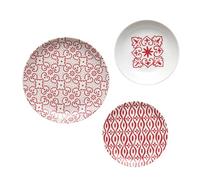Guzzini - LE MAIOLICHE Set 6 Places, assiettes, assiettes creuses, assiettes fruits/desserts - rouge vif - 10290931