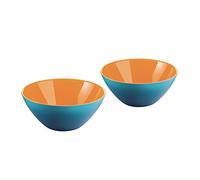 Guzzini Lot de 2 bols My Fusion Ø 12 cm Bleu/Blanc/Orange