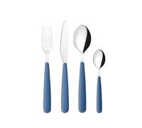 GUZZINI Lot Couverts Set 24 Pièces Bleu Acier Inoxydable
