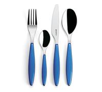 Guzzini, Ménagère 24 Pièces, 15,8 x 7,5 x h25,5 cm, Bleu Méditerranée