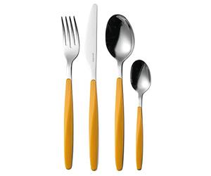 Guzzini - My Fusion, Set de 24 Couverts - Ocre, 16,8 x 7,5 x h25,5 cm - 110700165