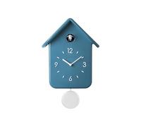 Guzzini - QQ Premium - Horloge Murale avec Pendule - Bleu céruléen, 24,8 x 12 x H 39 cm - Design Brogliato Traverso - 168650275