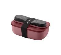 Guzzini - Store&Go, set de boîte à lunch avec couverts de voyage - rouge, 20 × 12 × H 7 cm - 900 cc - 171155272