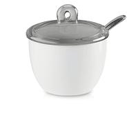 Guzzini, Sucrier Avec Petite Cuillère Gocce, 12,2 x 11,7 x h9,5 cm, Gris Ciel D'hiver