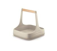 Guzzini - Tierra, All Together, Organisateur de Table en Plastique recy t Bois - Argile, 22x22xh22,5 cm - 17930079