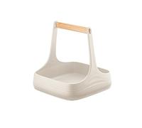 Guzzini - Tierra, All Together, Organisateur de Table en Plastique recy t Bois - Blanc Lait, 22x22xh22,5 cm - 179300156