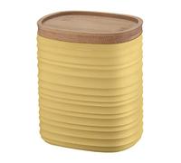 Guzzini - Tierra, Jarre M avec Couvercle, Fabriquée à partir de Matériaux Recyclables - Jaune Moutarde, 12.3 x 9.4 x h15 cm | 1000 CC - 181800206