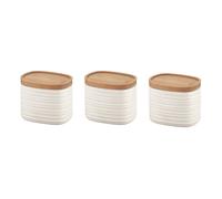 GUZZINI Tierra Lot 3 Pots S 500 ml Plastique Blanc Lait