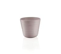Guzzini - Tierra, Porte-Pot Simple en Plastique recy ris Taupe, Ø 12,8 x h12 cm | 1 l - 196200158