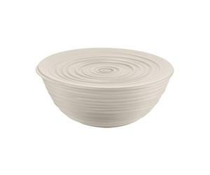 Guzzini - Tierra, Récipient L avec Couvercle en Plastique Recy ol - Gris Tourterelle, Ø 25xh10,8 cm | 3100ml - 175002158