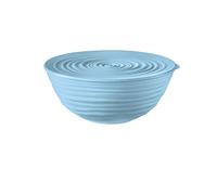 Guzzini - Tierra, Récipient M avec Couvercle en Plastique Recy ol - Bleu Poudre, Ø 18xh7,8 cm | 1090ml - 175003157