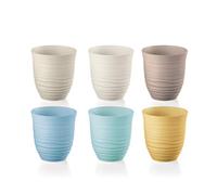 Guzzini - Tierra, Set de 6 Verres Bas, Gobelets en Plastique Recyclé - Multicolore, Ø 9xh9,5 cm | 350ml - 17950352, N/C