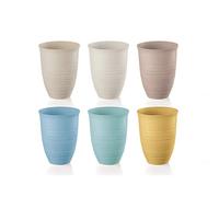 Guzzini - Tierra, Set de 6 Verres Hauts, Gobelet en Plastique Recyclé - Multicolore 9,8xh12,4 cm | 520ml - 17950252