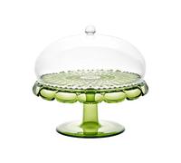 Water lily green STAND À GÂTEAU AVEC CLOCHE "VANITY"