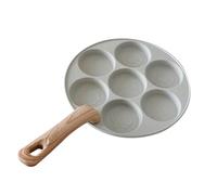 Gvblkq Poêle à omelette en aluminium, poêle à œufs au plat, 7 moules pour petit déjeuner, friteuse à œufs de cuisine, cuiseur à œufs multitasse, poêle à omelette, outil de cuisine polyvalent pour
