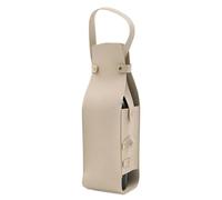 Gvblkq Sac à vin en cuir synthétique avec poignée, sac de transport pour bouteille de liqueur, sac de pour bouteille de vin, sac de transport portable pour rangement de vin, beige, Siehe