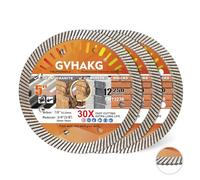 GVHAKG Lot de 3 disques à tronçonner diamantés 125 mm Turbo fins pour carrelage, granit, marbre, béton, céramique, brique, disques diamantés pour meuleuse d'angle