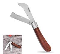 gvivej Serpette, Couteau de Jardin à 2 Lames, Couteau à Bourgeonner Pliable