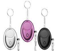 Gvolatee Lot de 3 Alarme Personnelle Anti-Agression avec Lumières LED