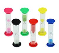 Gvolatee Sablier Minuterie Sablier Ensemble Coloré Sable Cuisine Minuterie Horloge Gestion du Temps pour 30s 1min 2min 3min 5min 10min Ensemble (6pcs)
