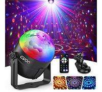 Gvoo Lampe de Scène, 360° Rotative Boule Disco Jeux de Lumière 5W Ampoules LED 7 RGB à Commande Sonore Mini Projecteur Boule à Facette Eclairage pour Fête Soirée DJ Disco Bar Club Noël