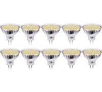 GVOREE GU5.3 Ampoule LED Blanc Neutre 4000K,5W Equivalent à 40W lampe halogène,Lot de 10,MR16 Spot AC/DC 12V,120° Angle,Non Dimmable