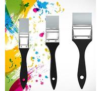 GVSS 3 Pièces Pinceau Silicone Peinture 2 cm 3 cm 5 cm pour Aquarelles | Durables,Permettent une peinture précise des détails et grandes surfaces,Nettoyage simple à l’eau,Compatibles résine