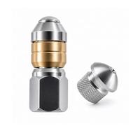 GVSS Lot de 2 Buse Deboucheur Canalisation en Acier Inoxydable,Buse Nettoyeur Haute Pression pour Kärcher Kränzle WAP,1 Rigide et 1 Rotative Entrée 1/8",Nettoyage Efficace des Tuyaux