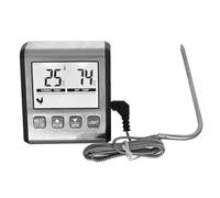 Gvvsjgdbis TP710 Thermomètre alimentaire numérique avec minuterie et sonde à viande électronique pour barbecue