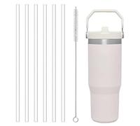 GWAWG 6 Paille Plastique avec Brosse de Nettoyage Compatible avec la Tasse de Stanley IceFlow 30 oz